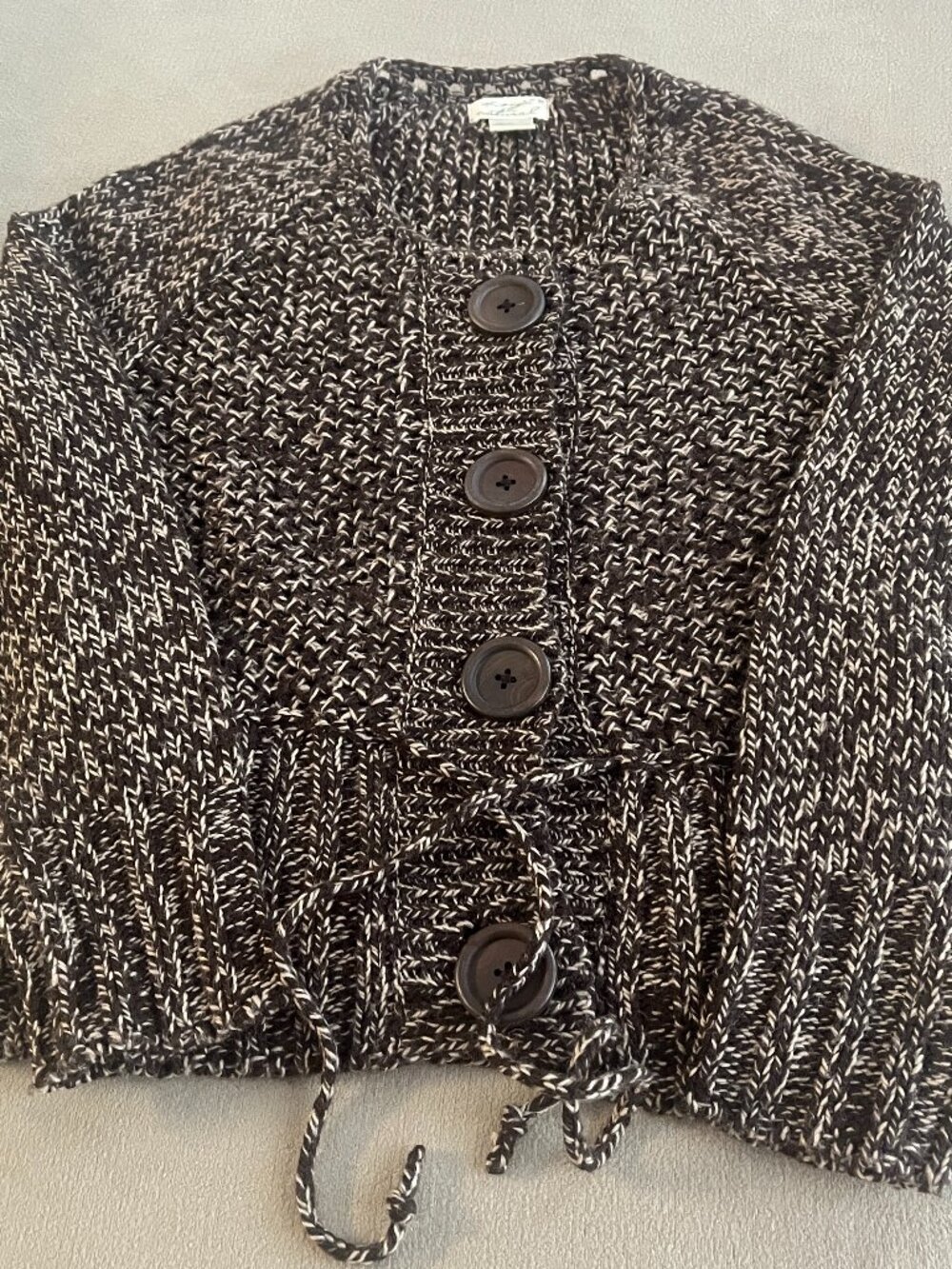 Kenji Natural Women's Vintage Cardigan Knit Sweater Long Sleeves Size M